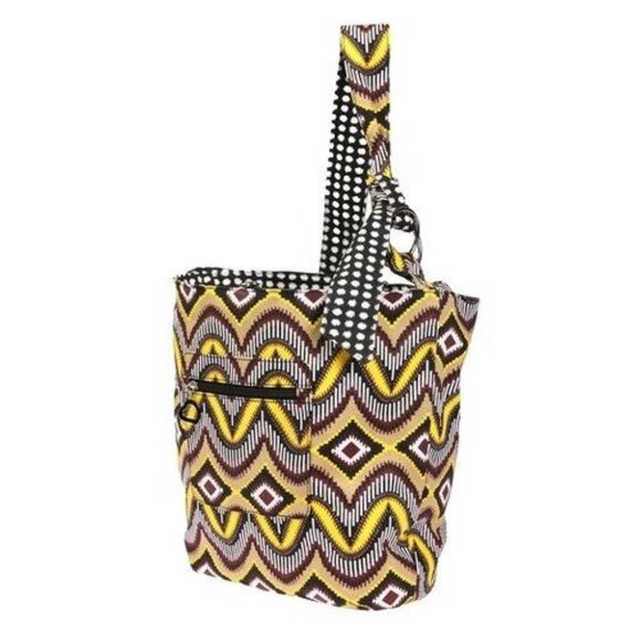 Gia & Dani Boho Sling Bag With Polka Dot Lining Tribal Southwest Crossbody Purse - Picture 1 of 14